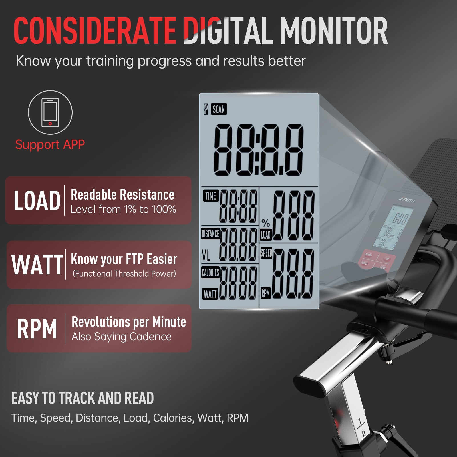 JOROTO X2PRO Bluetooth Stationary Exercise Bike