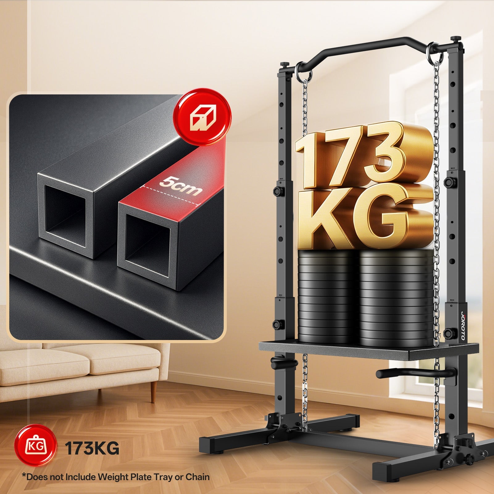 JOROTO JU30 Power Tower – Foldable Pull-Up & Dip Station