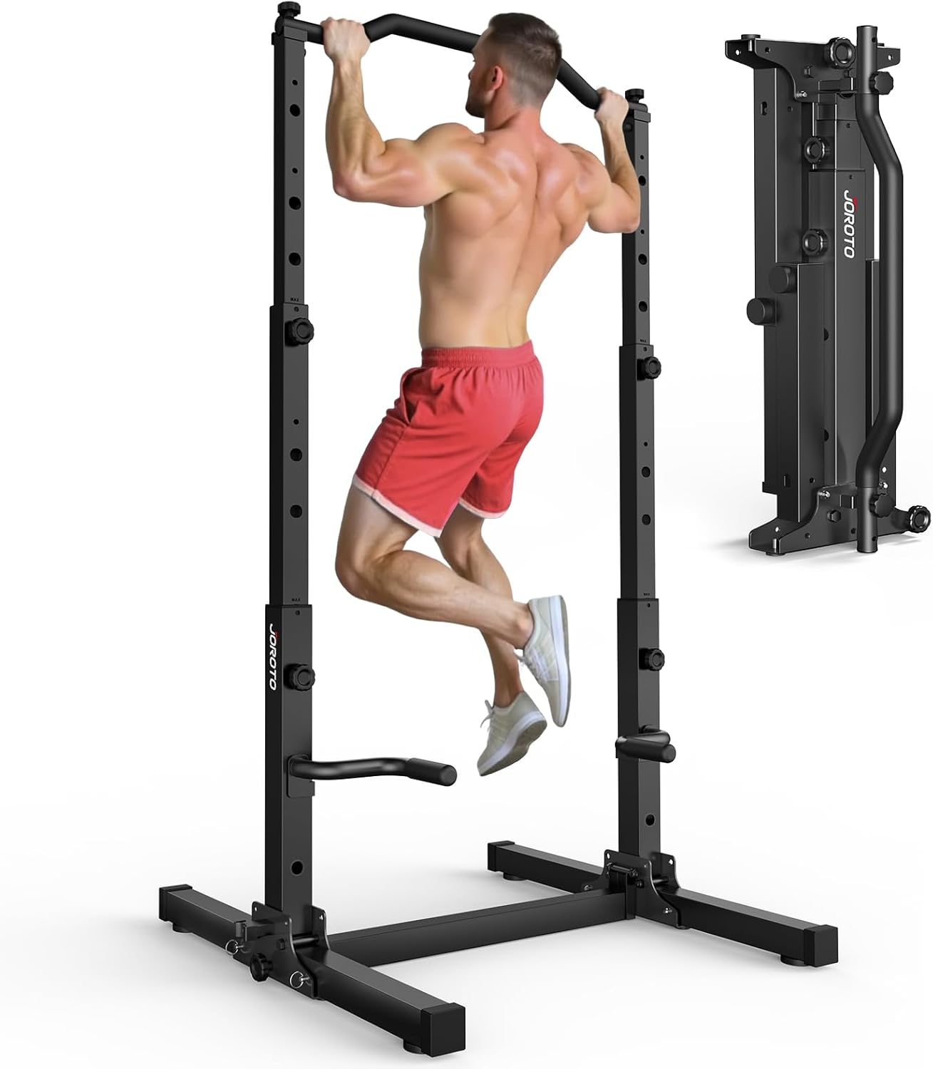 JOROTO JU30 Power Tower – Foldable Pull-Up & Dip Station