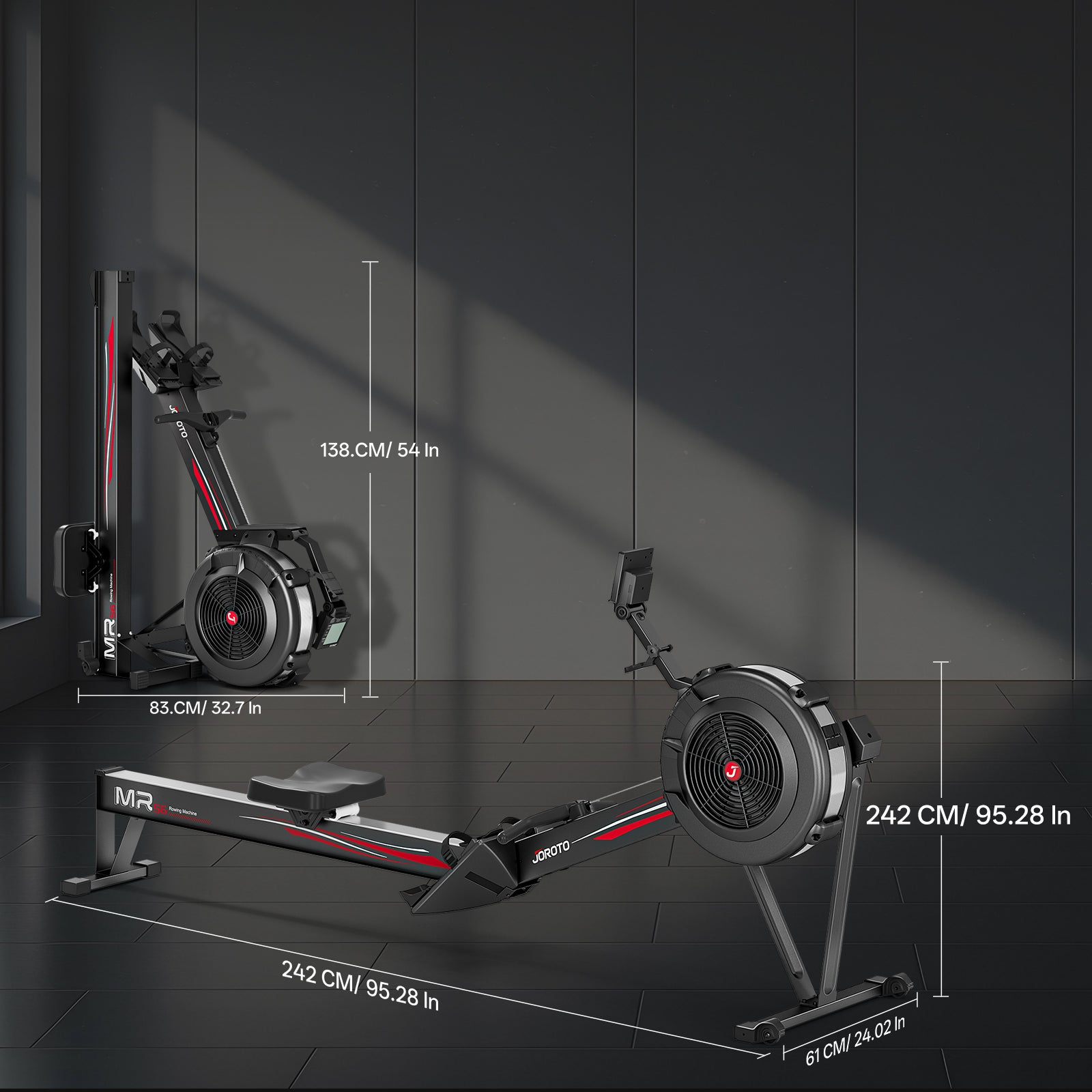JOROTO MR56 Professional Air Resistance Rower