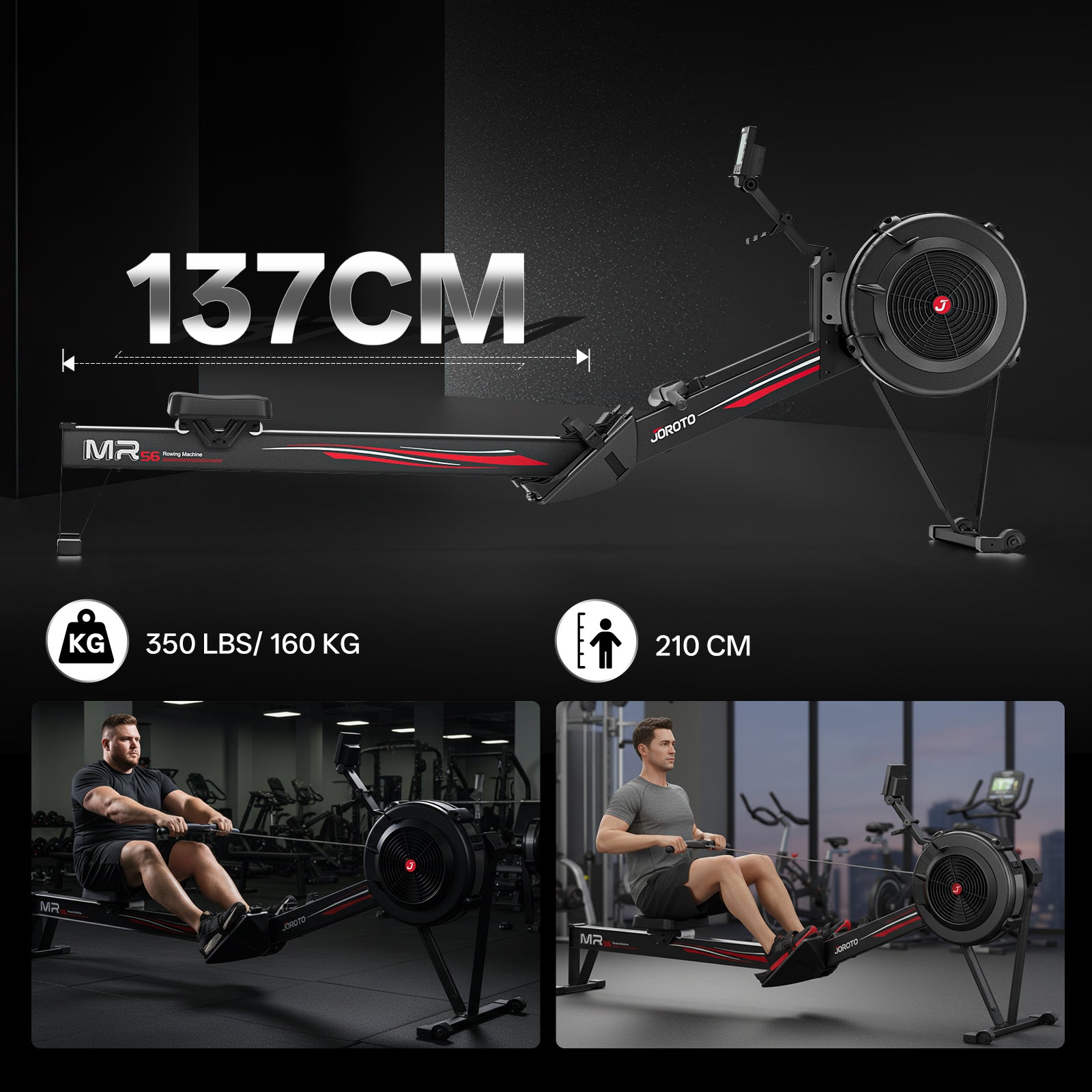JOROTO MR56 Professional Air Resistance Rower
