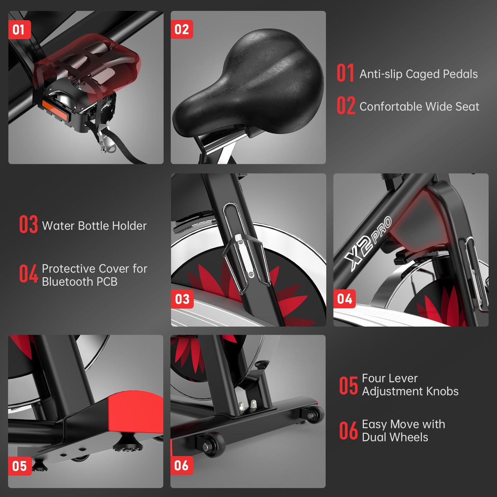 JOROTO X2PRO Bluetooth Stationary Exercise Bike
