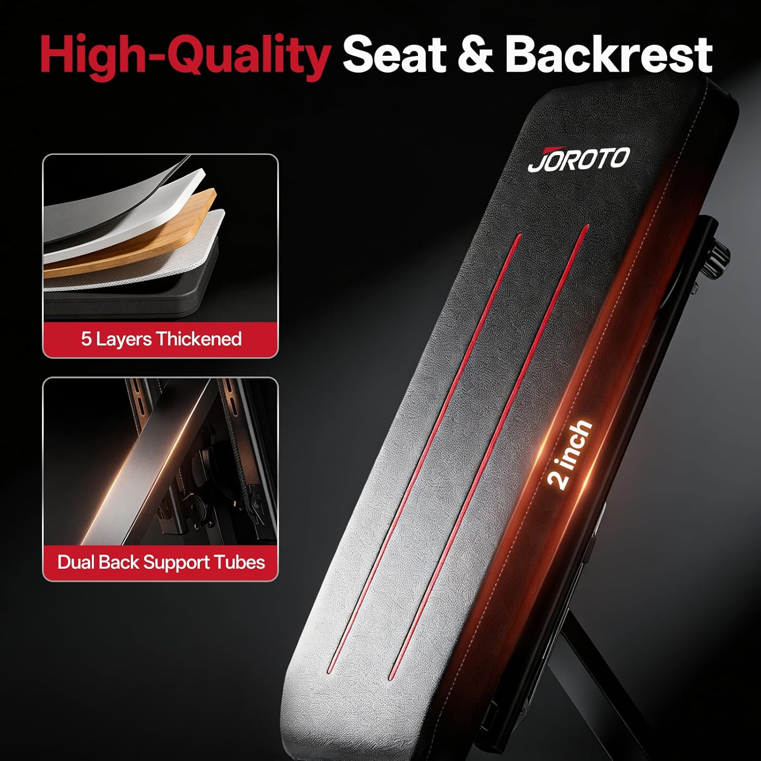 JOROTO MD85 Adjustable Bench – 990 lb, Cable Fly & Dumbbell Storage for Home Gym