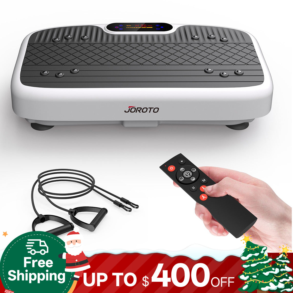 JOROTO JV35 Ganzkörper-Vibrationsplatte mit Spannseilen