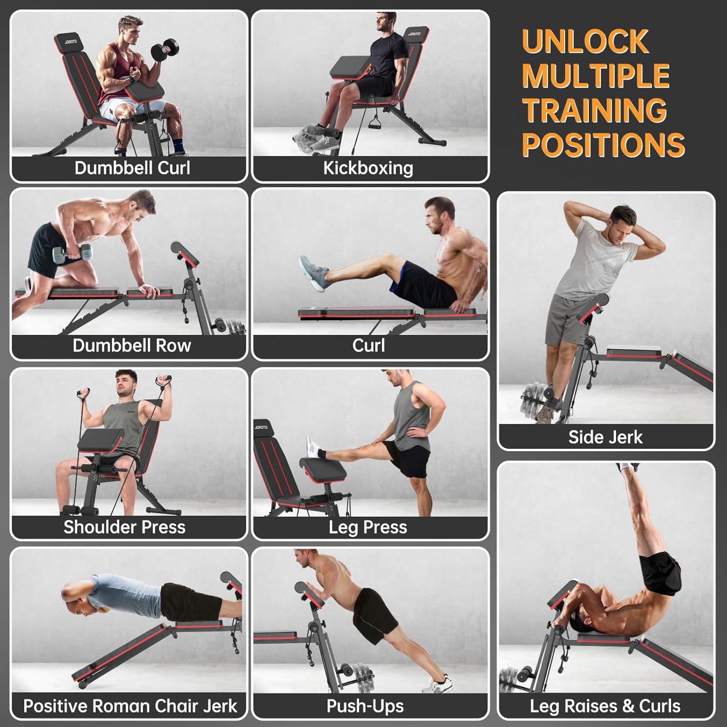 JOROTO MD55 Adjustable Weight Bench