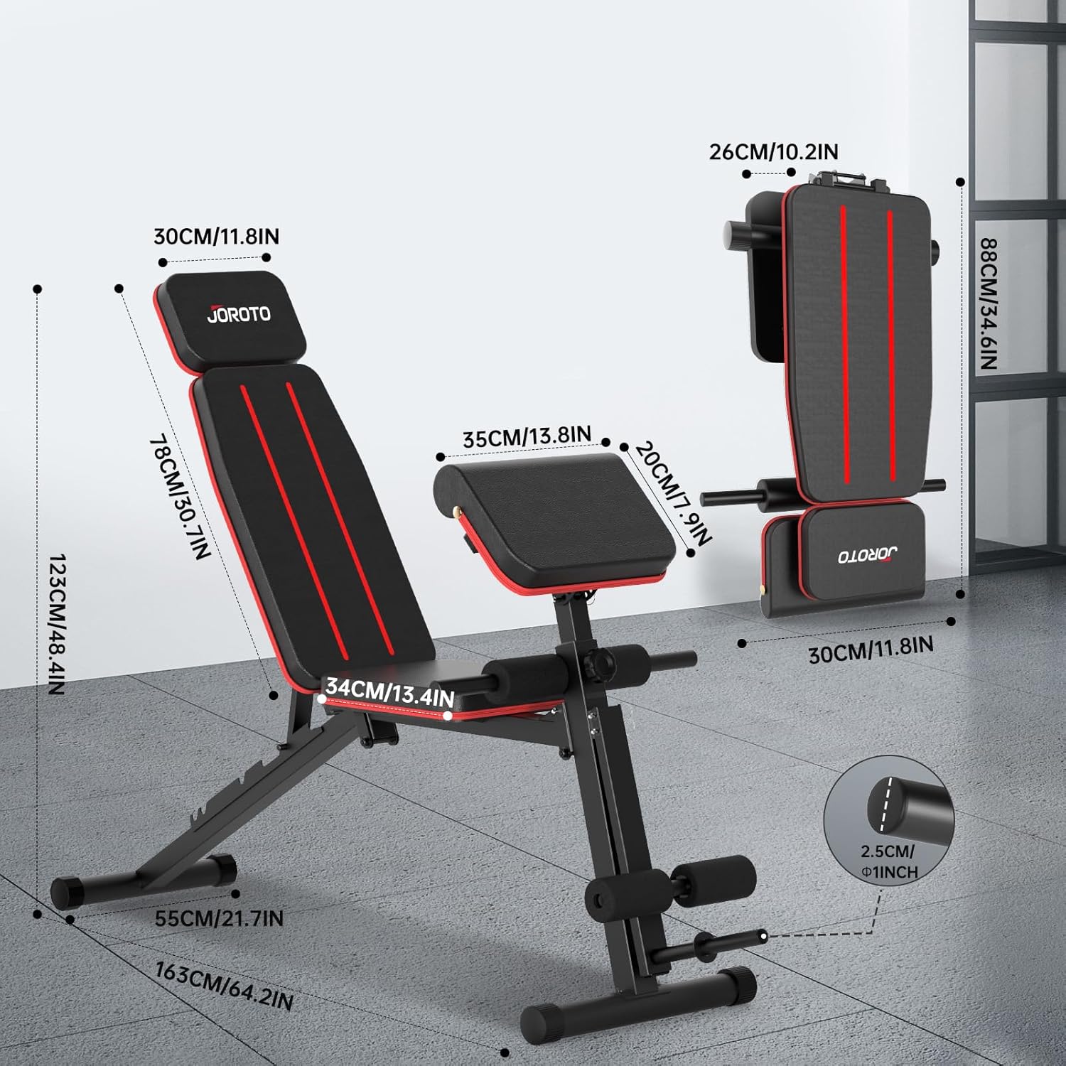 Banc de musculation réglable JOROTO MD55
