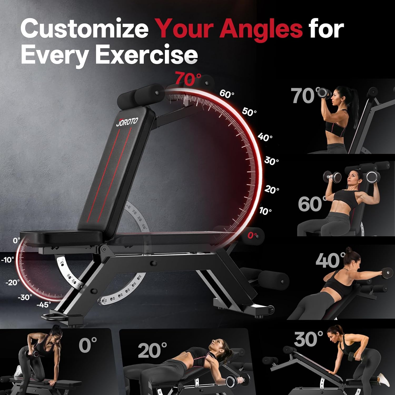 JOROTO MD70 Adjustable Weight Bench