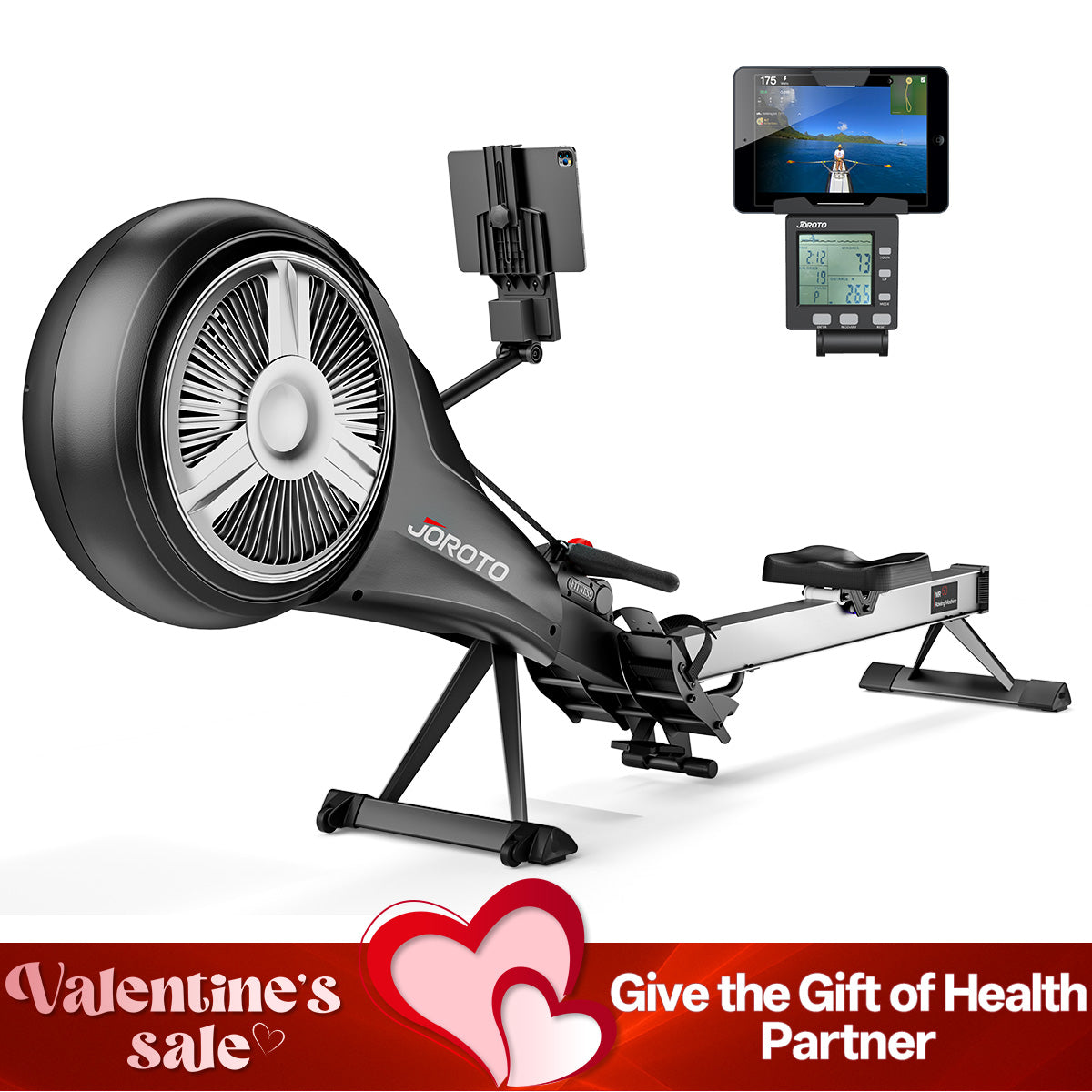 JOROTO MR60 Patented Dual Resistance Rower | Air & Magnetic