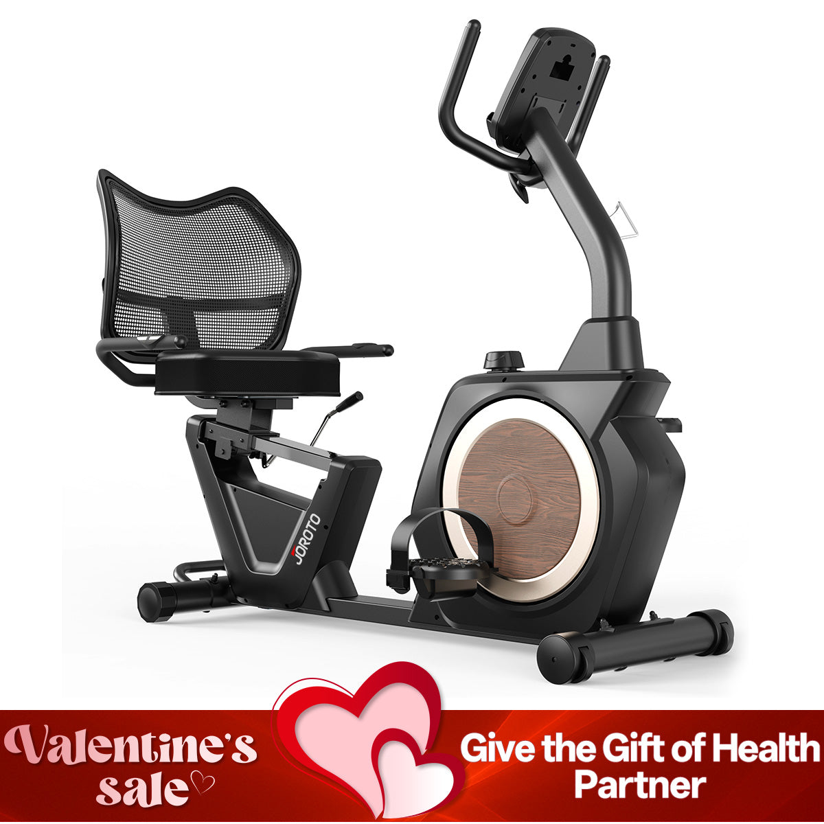 JOROTO JH50 Recumbent Exercise Bike – 16-Level Magnetic Resistance, App Compatible, 400 lb Capacity for Home Use