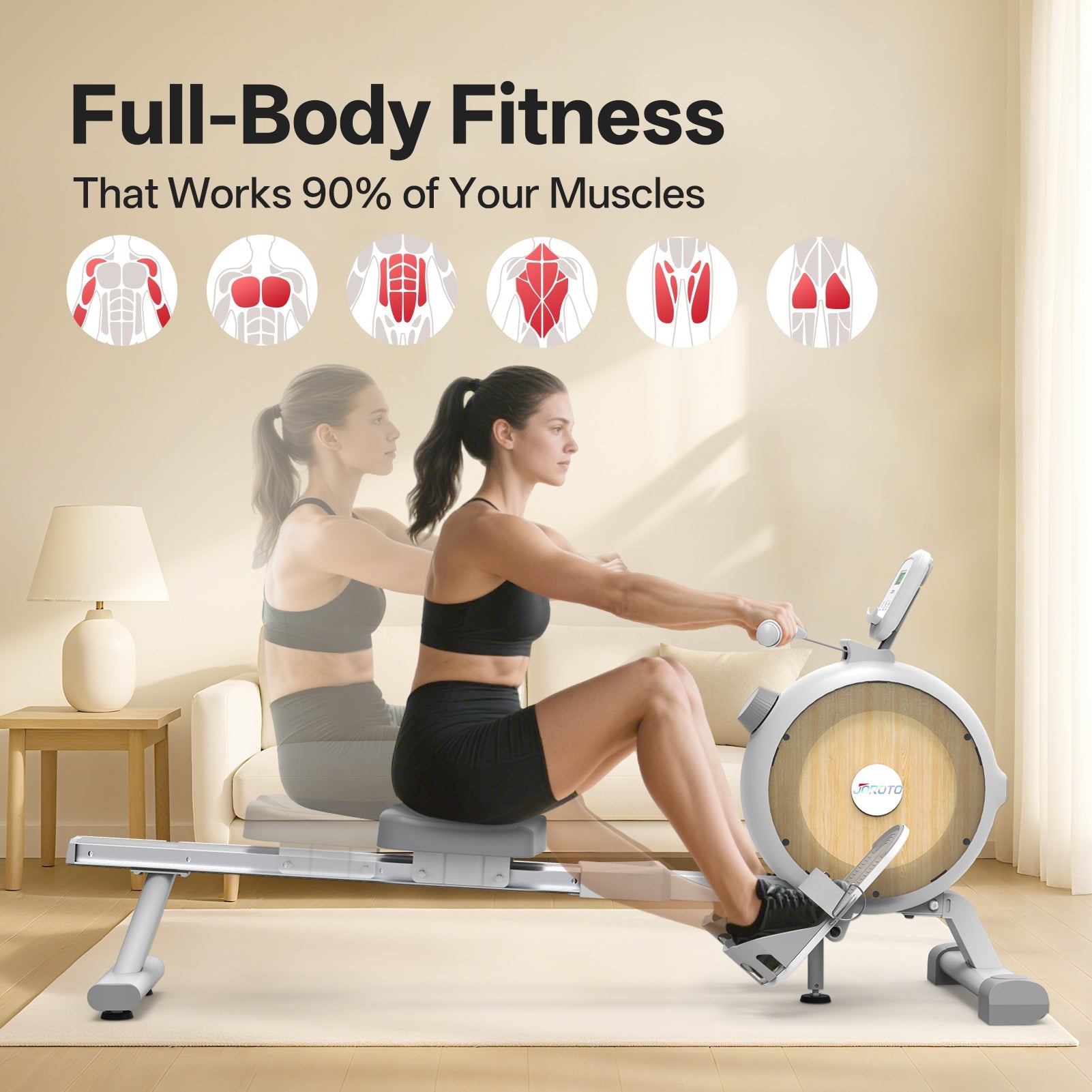 JOROTO MR20H Compact Magnetic Rowing Machine - Jorotofitness
