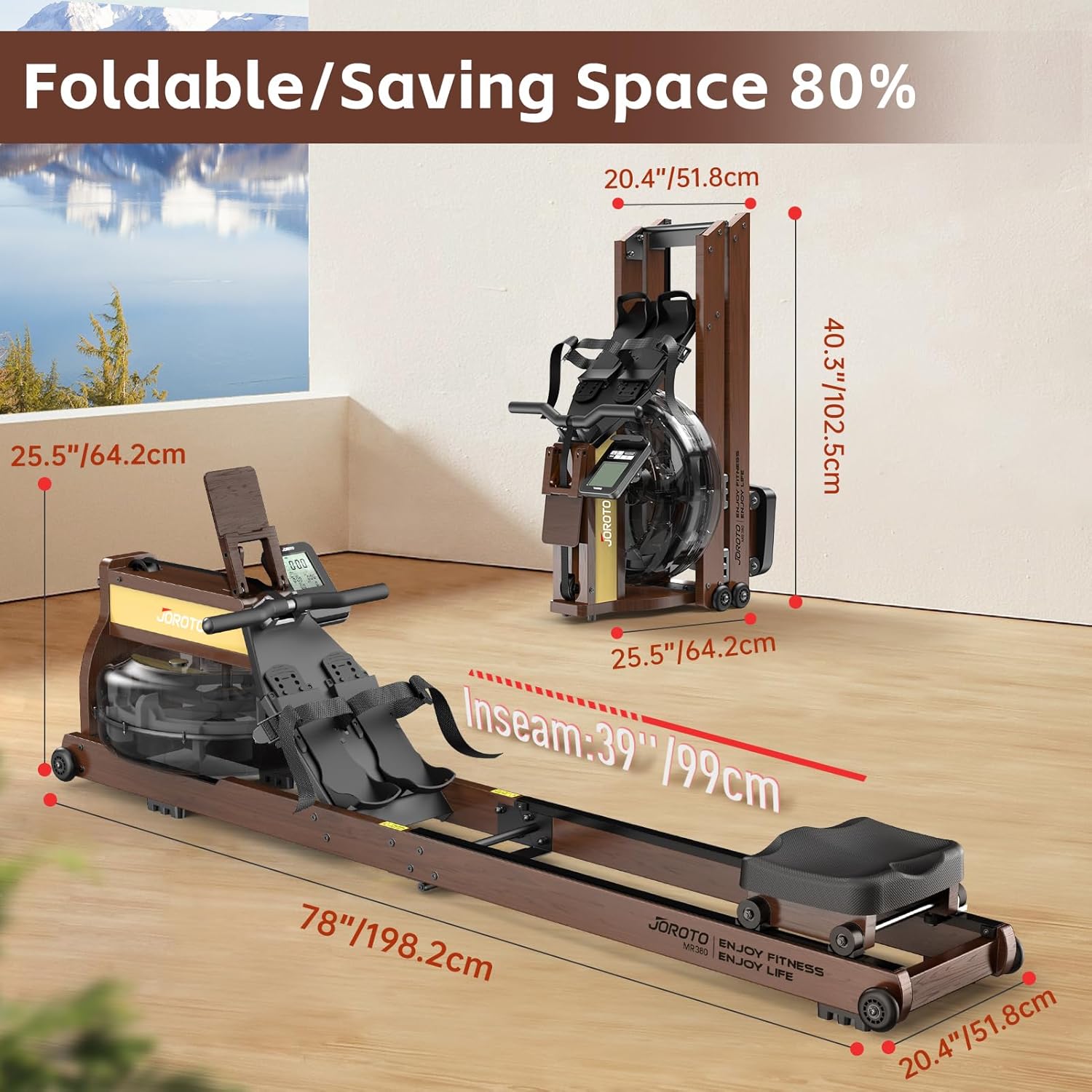 JOROTO MR380C Water Rowing Machine – Crafted for Performance, Built for Your Home - Jorotofitness