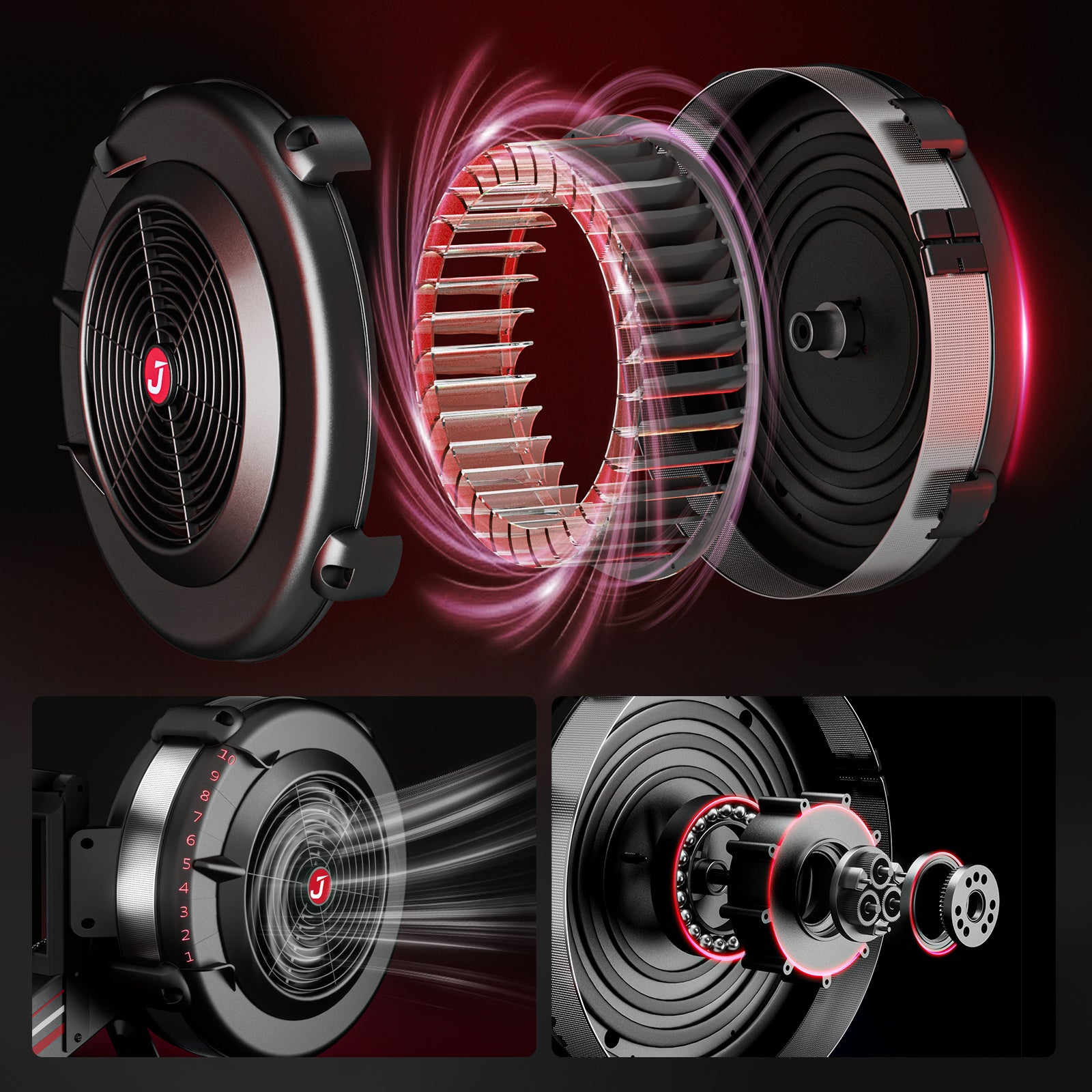 JOROTO MR56 Professional Air Resistance Rower