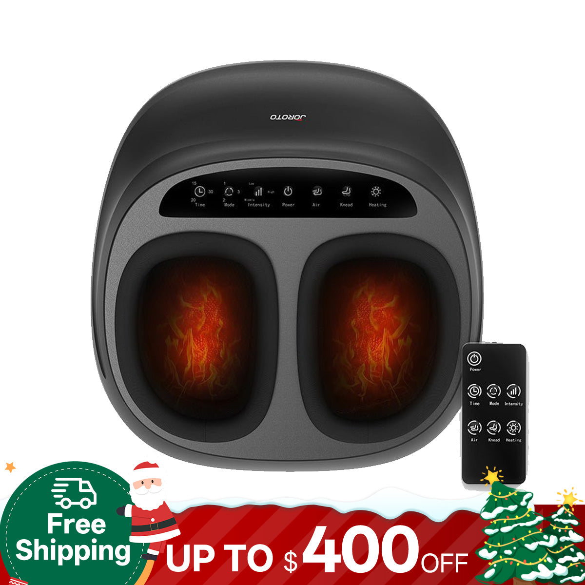 JOROTO JFM3 Shiatsu Foot Massager: Heated Deep Kneading Relief with Wireless Remote & Multi-Massage Modes