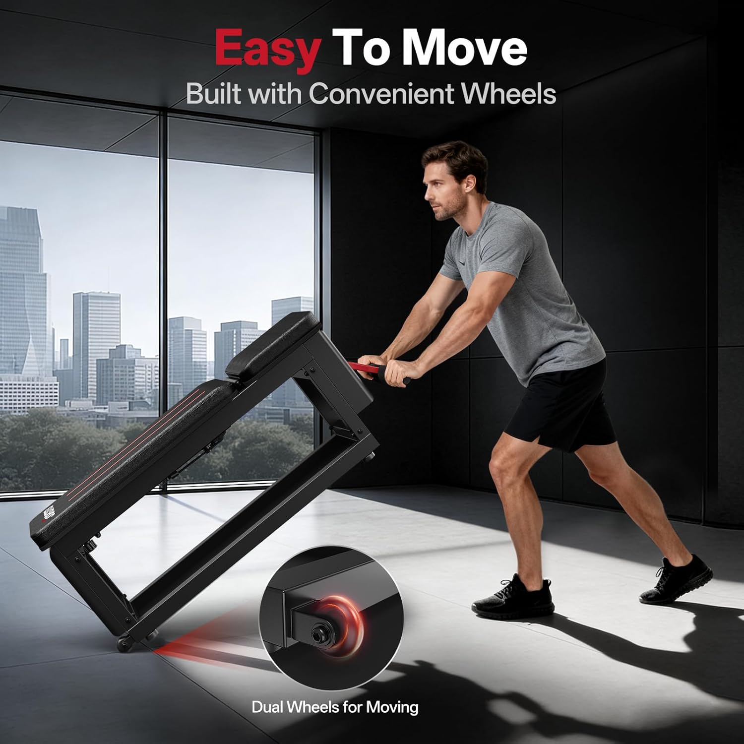 JOROTO MD85 Adjustable Bench – 990 lb, Cable Fly & Dumbbell Storage for Home Gym