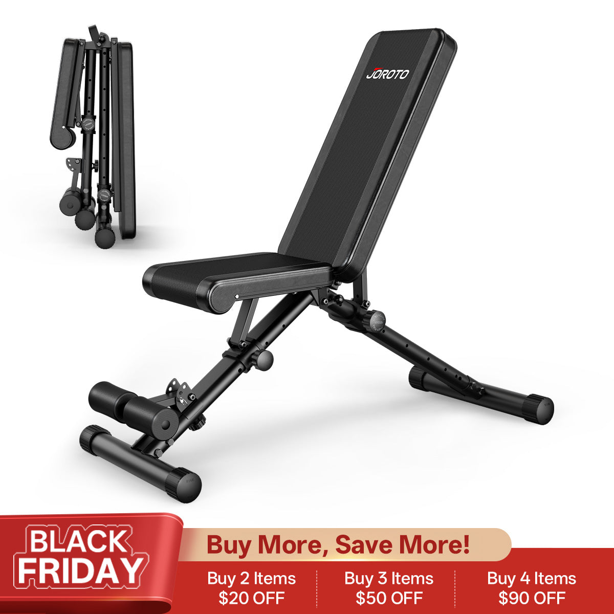 JOROTO MD35 - Essential Adjustable Weight Bench