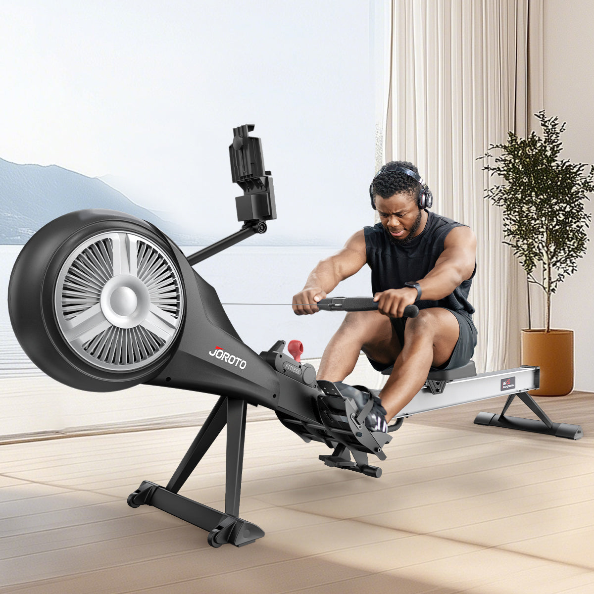 JOROTO MR60 Patented Dual Resistance Rower | Air & Magnetic