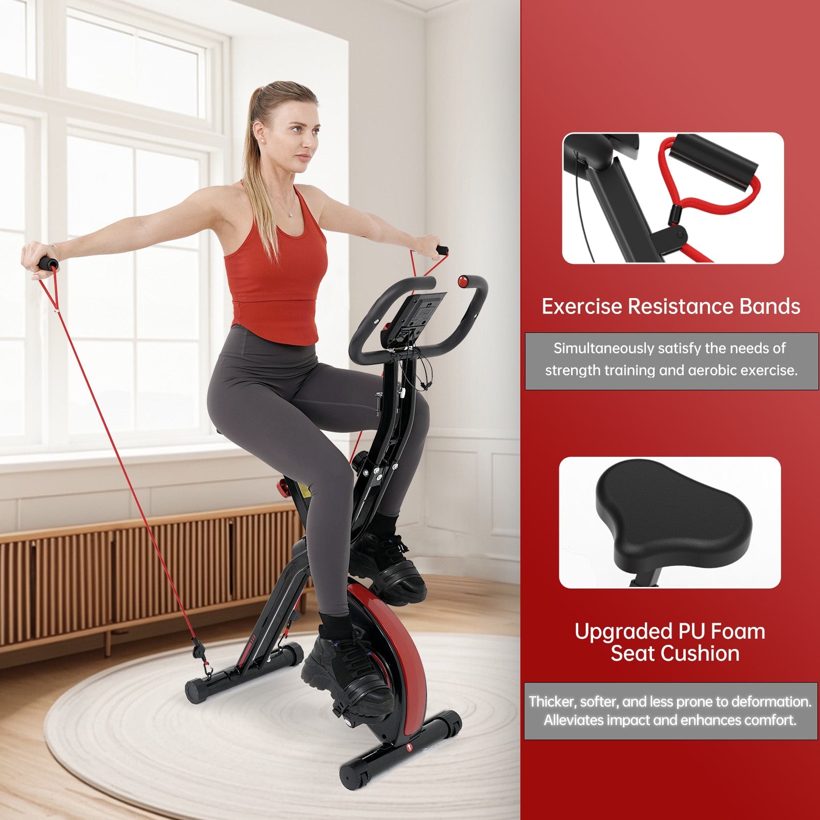 JOROTO Folding Exercise Bike – Compact, Versatile, and Built for Performance - Jorotofitness