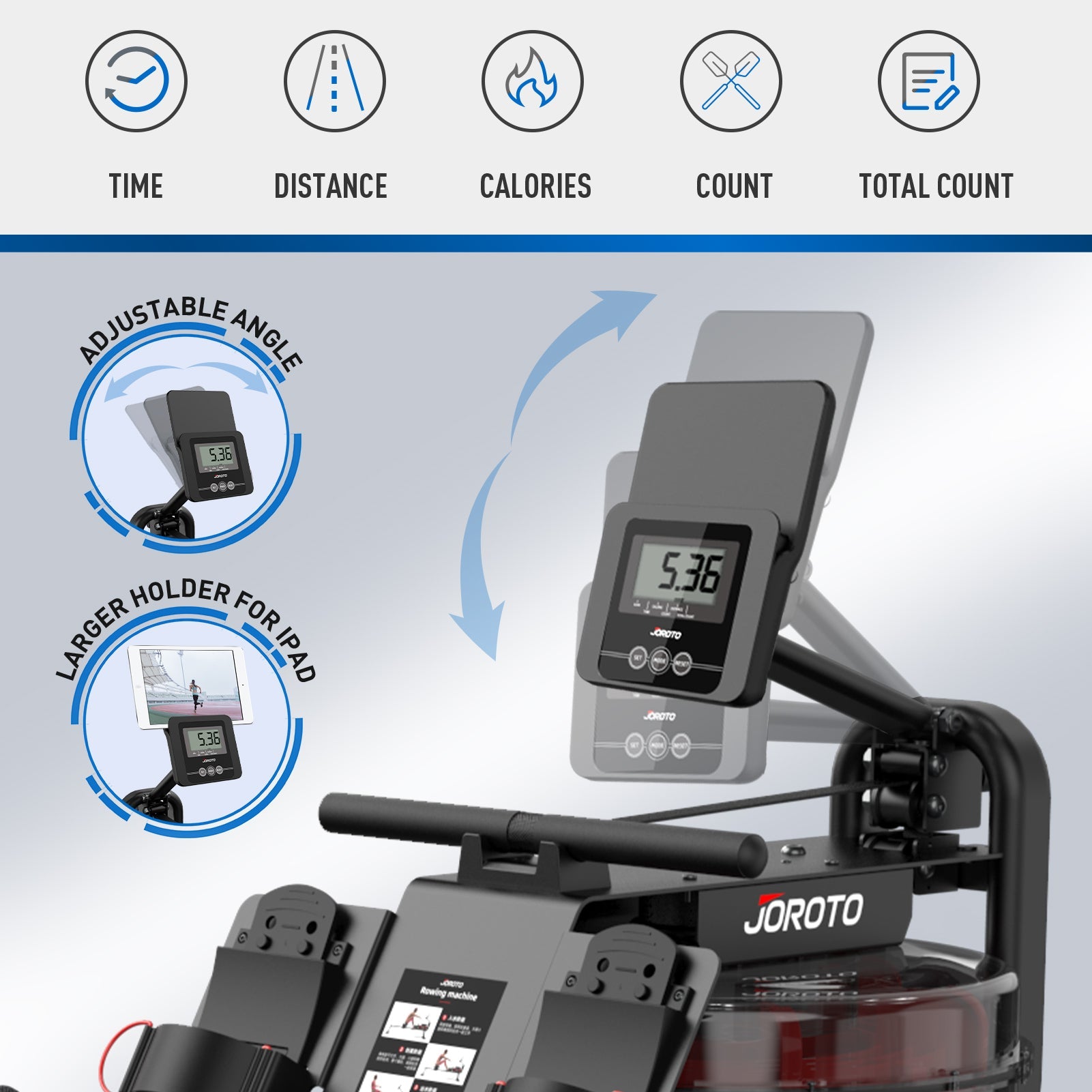 JOROTO MR23 - Foundation Water Resistance Rowing Machine - Jorotofitness