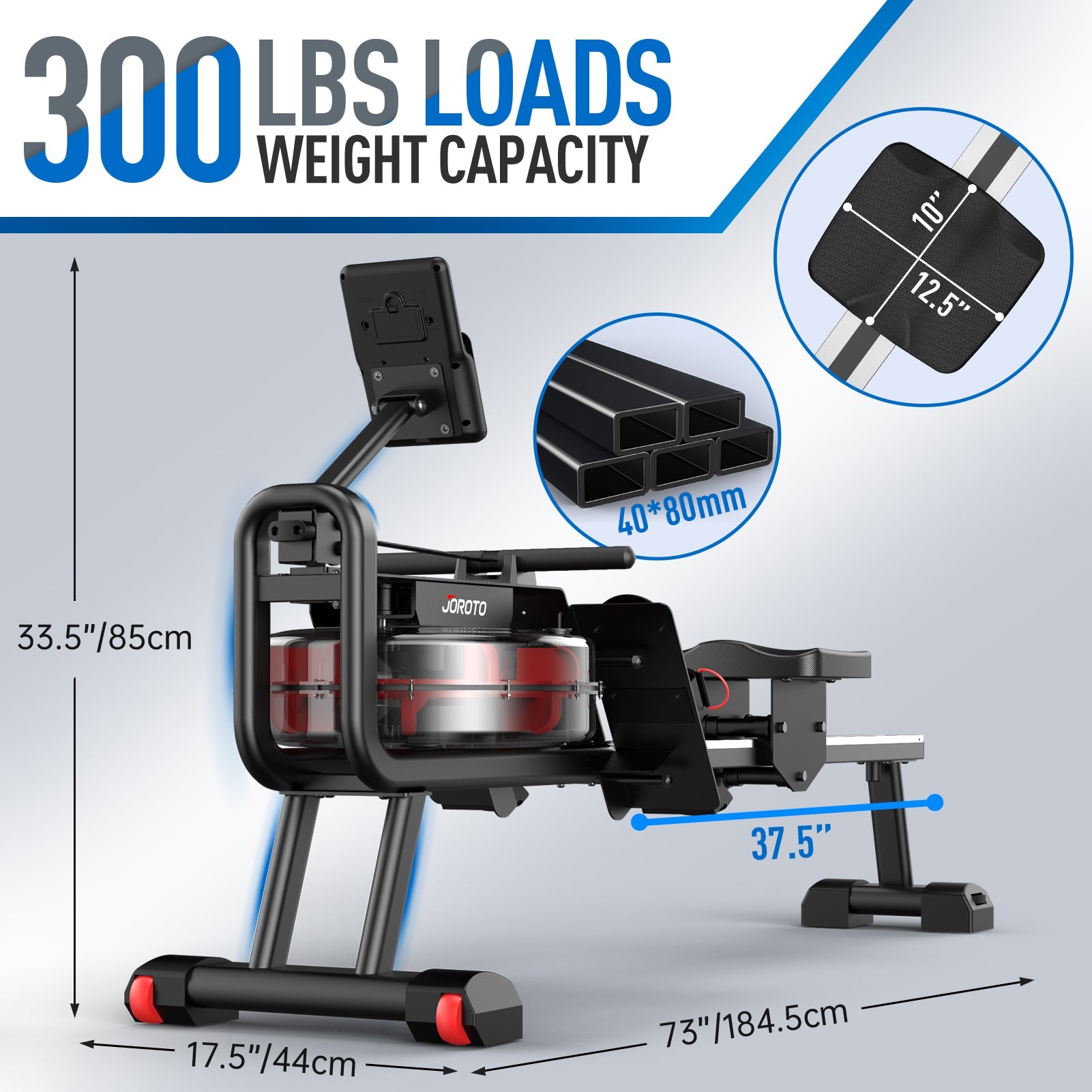 JOROTO MR23 - Foundation Water Resistance Rowing Machine - Jorotofitness