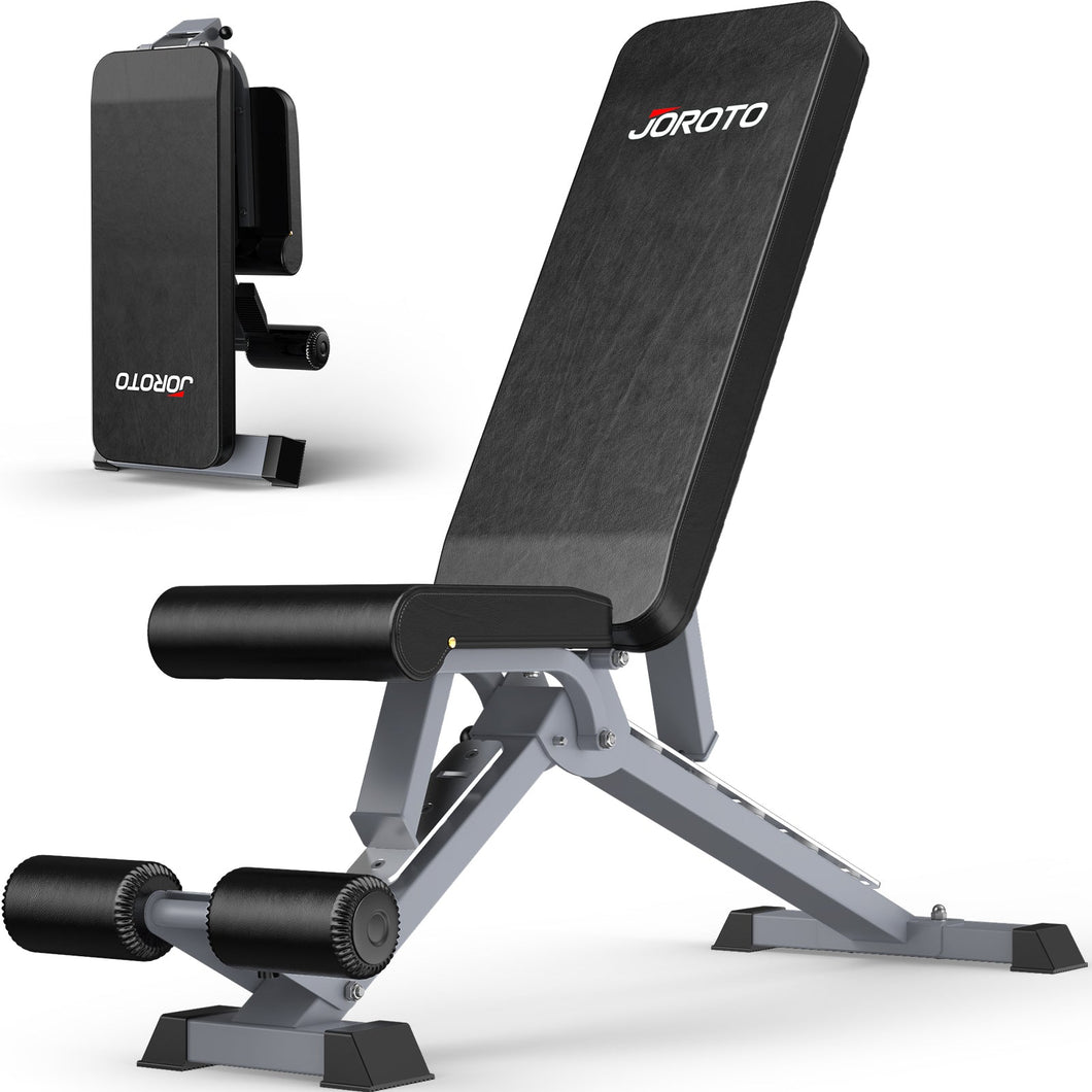 JOROTO MD60 Adjustable Weight Bench - 800 Pounds Capacity Workout Bench Strength Training Benches for Full Body Bench Press (2022 NEW VERSION) - jorotofitness