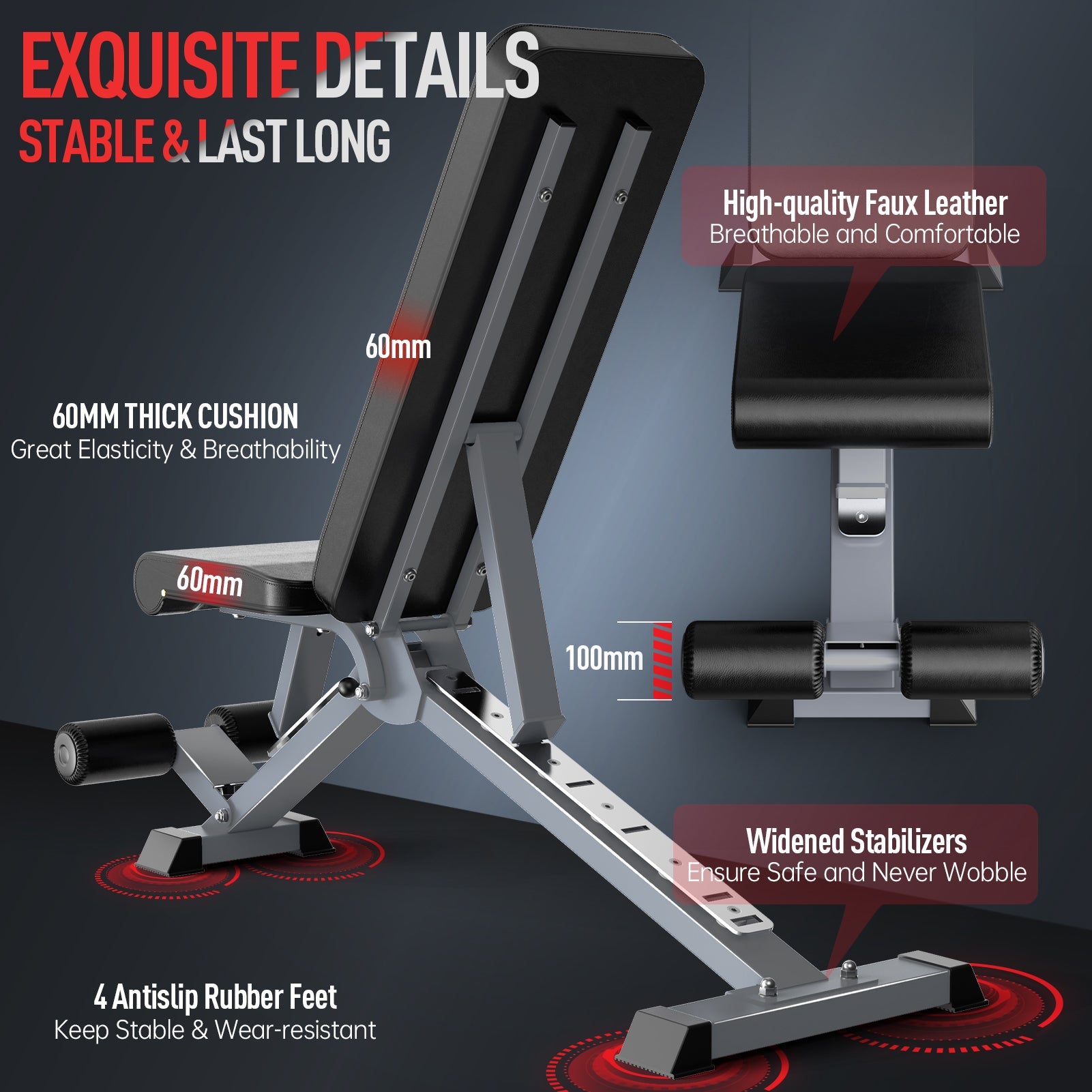 Upright Exercise Bench: for Strength Training