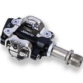 JOROTO SPD Pedals 9/16″MTB Bike Clip in Pedals SPD Cleats Included Suitable for Spin Bike Exercise Bike Indoor Bike - jorotofitness