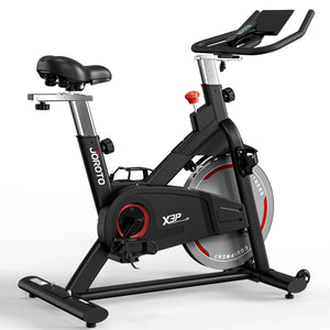 JOROTO X3P Stationary Bikes for Home - Exercise Bike with Magnetic Resistance, Indoor Cycling Bikes with Enlarged Tablet Bracket, RPM Display, Solid Heavy Flywheel, Heavy Duty Steel Material - jorotofitness
